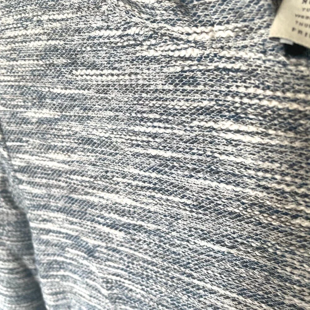 Anthropologie Moto Zip Hoodie Sweater Womens Extra Small Gray Cotton Crop Jacket